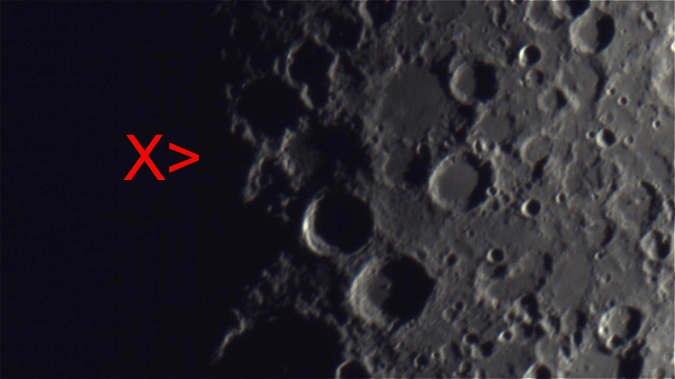 Mond, Lunares X, Aufnahme: Werner Wöhrmann, 26.5.2019
