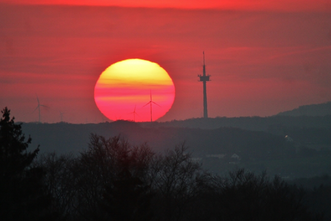 Sonnenuntergang an der Sternwarte, 15.4.2019, Martin Steinbeißer