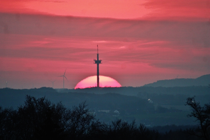 Sonnenuntergang an der Sternwarte, 15.4.2019, Martin Steinbeißer
