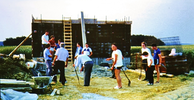 Bau der Sternwarte des NVO, 1986