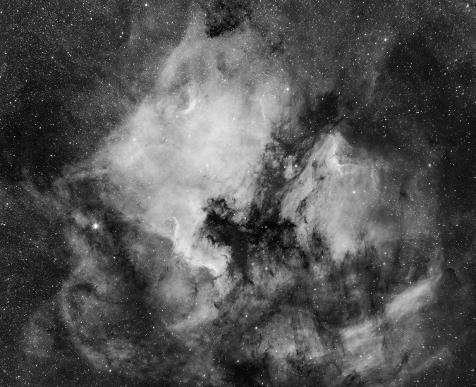 NGC7000-Nordamerikanebel in Ha, Sept. 2020, Aufnahme: Jörg Große-Kracht