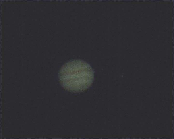 Jupiter, Io, Europa - Bild: Werner Wöhrmann
