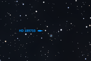 HD189733, Quelle Stellarium 2018