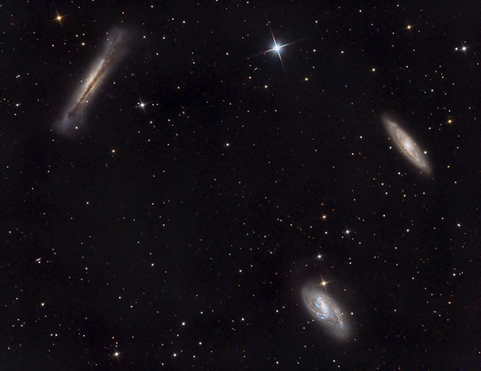 Leo-Triplett  (M65, M66, NGC3628), 10.4.2019, Aufnahme: Jörg Große-Kracht